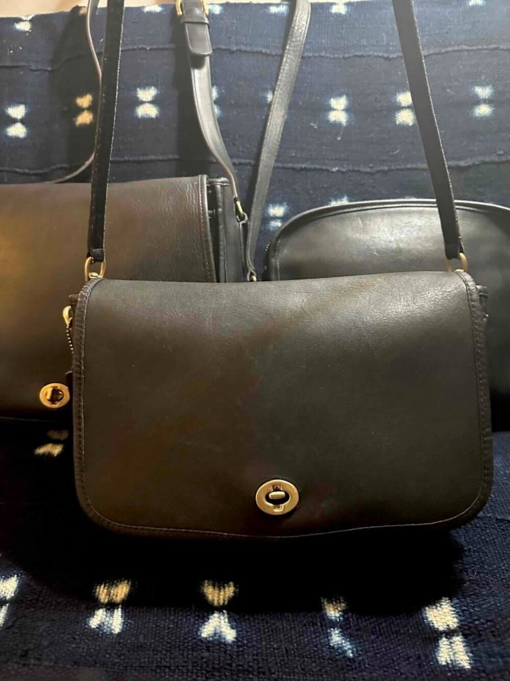 Vintage COACH #9635 ConvertibleClutch NYC Black Glovetanned Leather bag purse